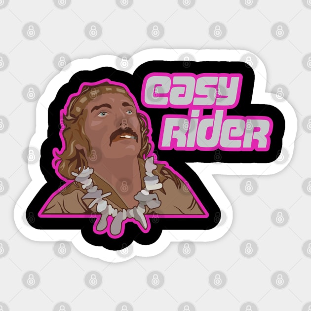 Stoned Wonderment: Dennis Hopper 'Easy Rider' UFO Scene Tee Sticker by Boogosh